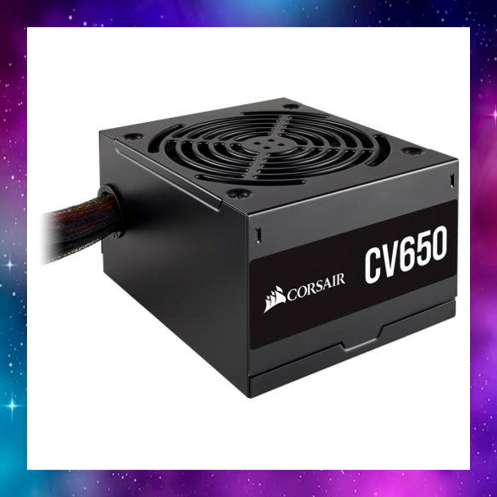POWER SUPPLY (อุปกรณ์จ่ายไฟ) CORSAIR CV650 - 650W 80 PLUS BRONZE ใช้งานปกติ