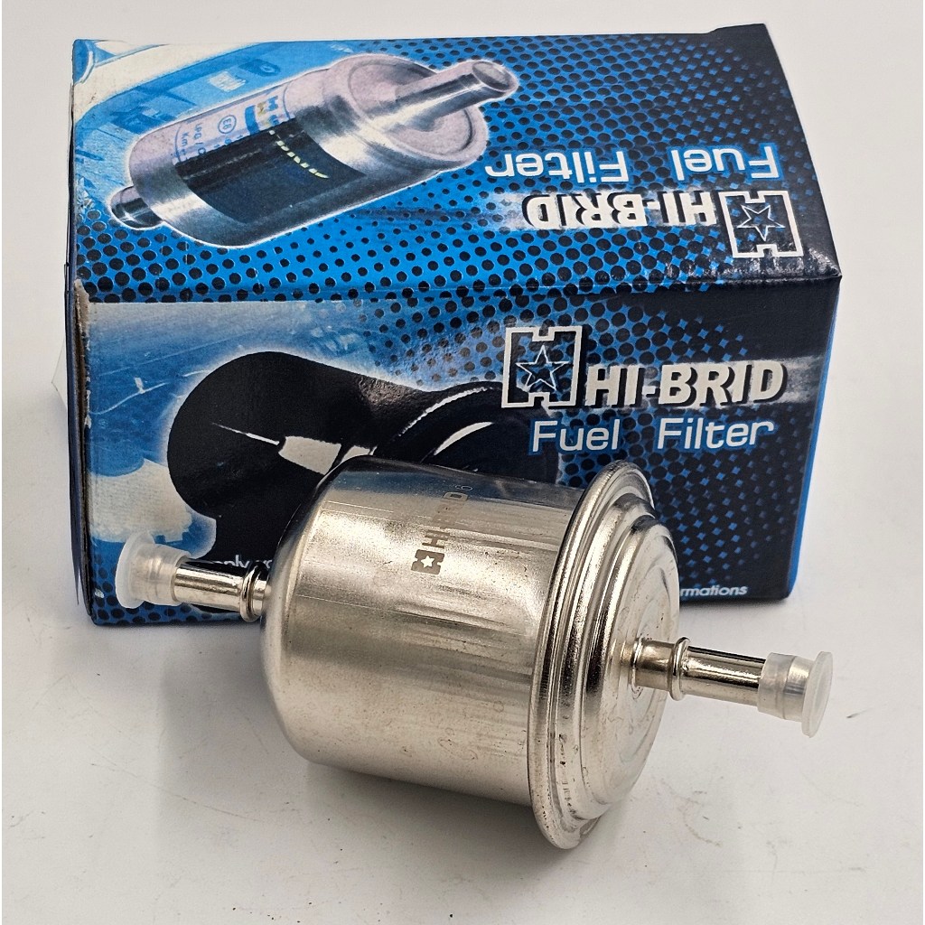 กรองเบนซิน Fuel Filter เหล็ก NISSAN นิสสัน SUNNY B13 ,B14 ,Z16 แกนใหญ่ 8mm. HI-BRID