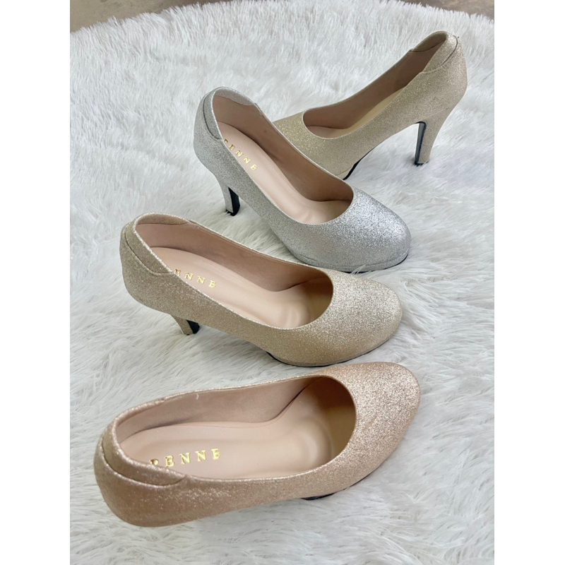YA05: ส้น 3 นิ้วงานหัวมนต์กริสตัลวิบวับใส่ออกงานเลิศมาก 35-40 เสริมหน้าใส่สบาย