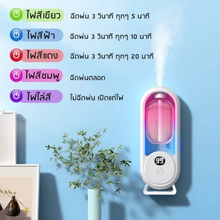 เครื่องพ่นน้ำหอม PW2 อัตโนมัติ ชาร์จ USB น้ำหอมปรับอากาศ อโรม่า มีจอแสดงผล automatic spray aroma Fragrance Machine