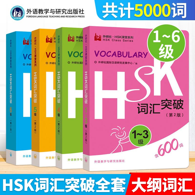 สมุดคำศัพท์ HSKแบบพกพา #เตรียมสอบ HSK คำศัพท์จากหลักสูตร(HSK Vocabulary)HSK词汇突破 1-3/4/5/6