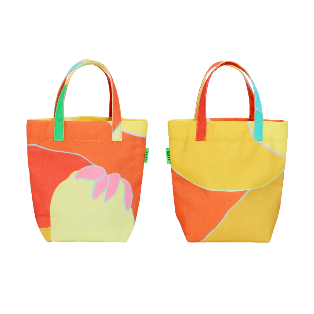 CELLS. กระเป๋าผ้า มีซิป รุ่น Mixed Fruit-Tote-S-001