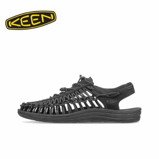 KEEN UNEEK Trend Outdoor casual non-slip simple sandals Water shoes Light black [ของแท้ 100 % ]