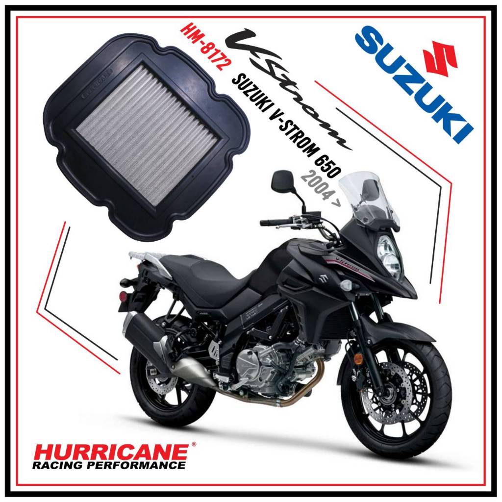 HM-8172  Air filter  SUZUKI V-STROM 650 2004>  กรองอากาศรถแต่ง Hurricane แท้ 100%