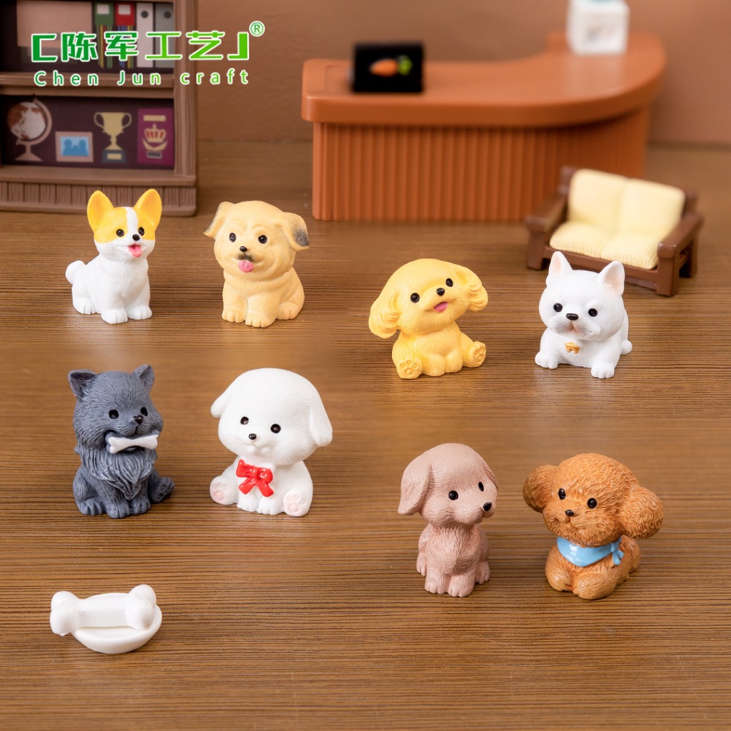 A032  ตุ๊กตุ่นจิ๋ว ตุ๊กตาจิ๋วลูกสุนัข ขนาดเล็ก ซีรีย์ 12 รุ่น สำหรับแต่งบ้าน แต่งโต๊ะทำงาน เป็นของขวัญ ส่งจากไทย