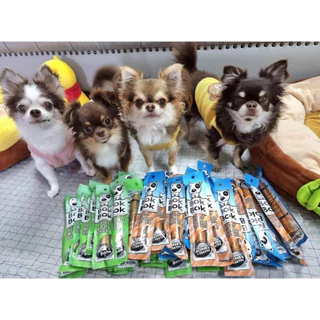 Bok Bok สติ๊ก บ๊อกบ๊อก ไจแอ้นสติ๊ก 1 แท่ง ขนมสุนัข ขนมหมา ทำจากเนื้อปลา หมา แมว แพ้ไก่ทานได้ ไม่เติมเกลือ ปรุงรส