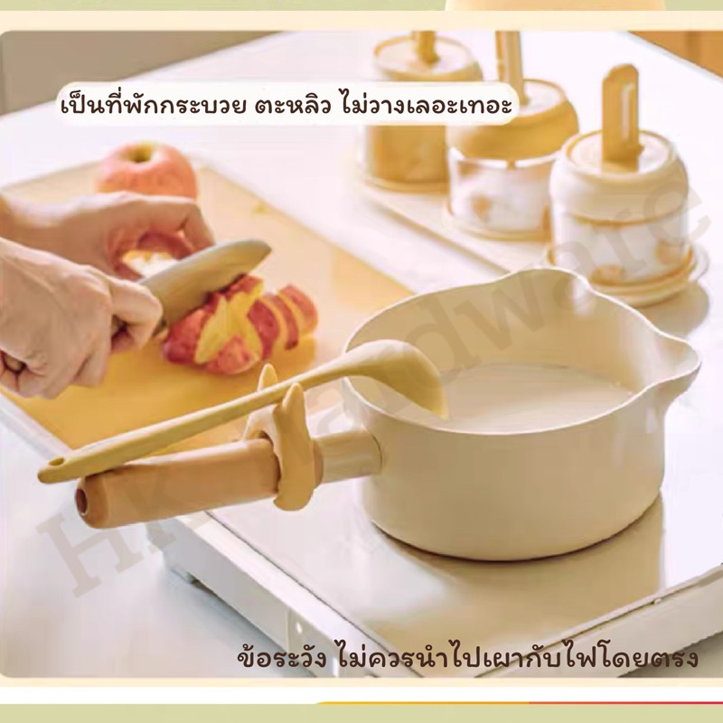 ตัวหนีบวางตะหลิว1ชุดมี2ชิ้น หูแมวเกาะข้างหม้อ ยี่ห้อSHUEHO ทนความร้อนได้230องศา