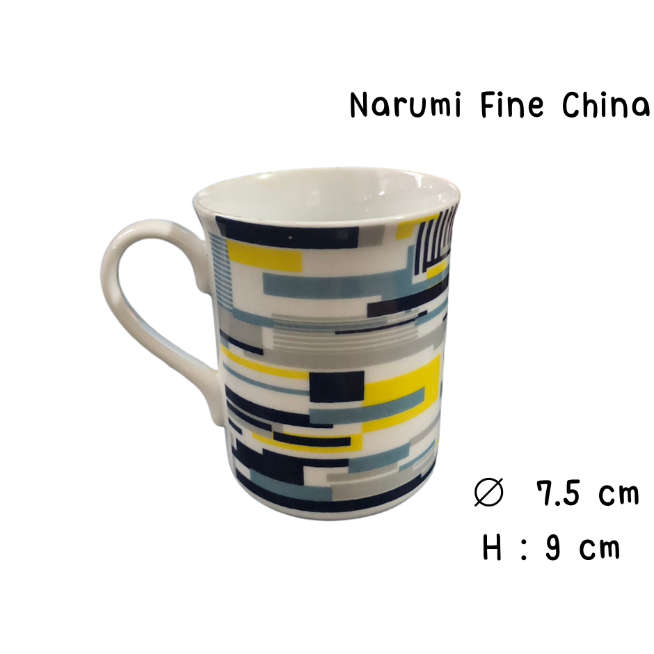 Narumi Fine China Striped Mug แก้วกาแฟไฟน์ไซน่า ลายทาง สวยๆ ของนารูมิ เจแปน