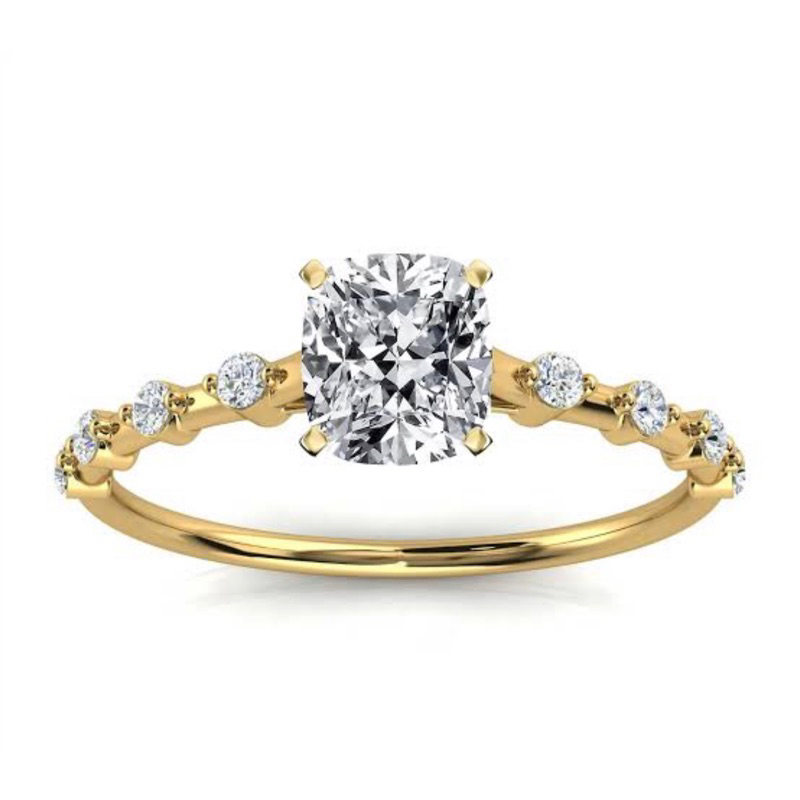 CVD Diamond Solitaire Ring แหวนเพชรแท้ ทองคำ 9K 1.05 ct HPHT Lab Grown Diamond น้ำ 100 (D) VS1 ทองคำ
