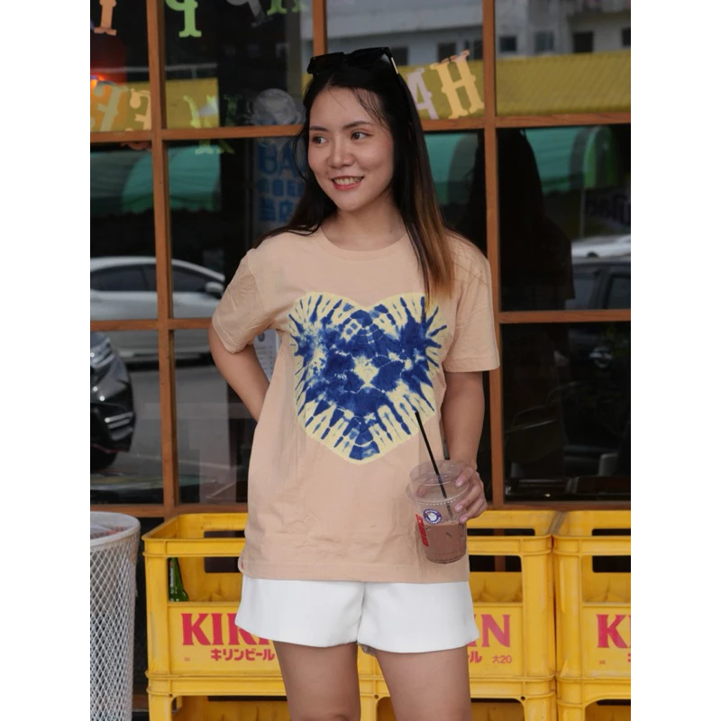 เสื้อยืดมัดย้อม ครามกัดลาย แบบที่ 2 thumbnail 10
