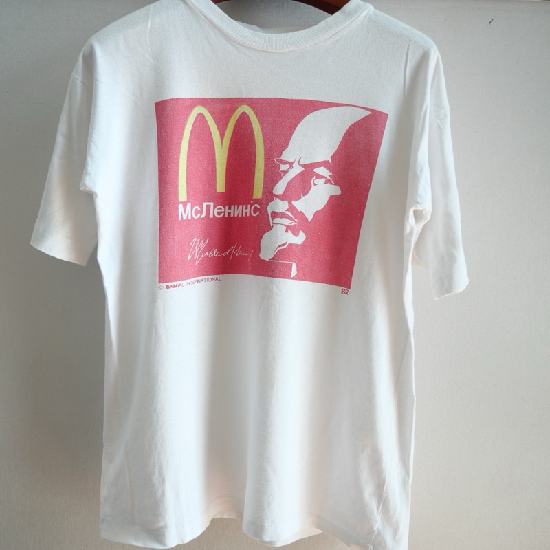 McLenin's The Party Is Over Parody McDonald's Graphic T Shirt VTG