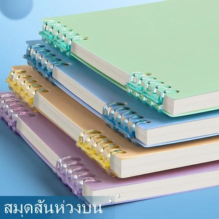 สมุดสันห่วงบน ปก pp มีหลากสีให้เลือก สมุดจดบันทึก ไดอารี่ 60แผ่น