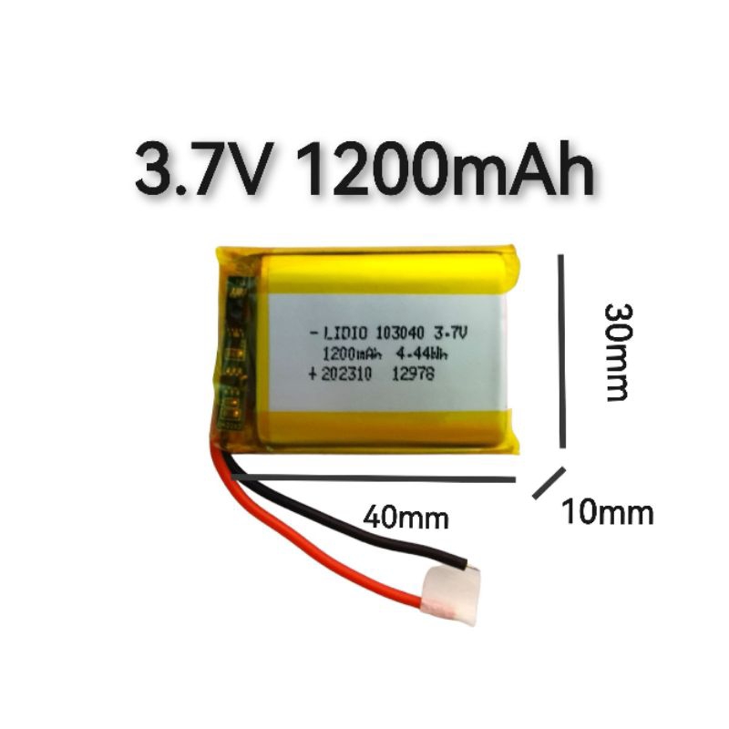 แบตเตอรี่ 103040 3.7v 1200mAh Battery Lithium Ion Polymer/Li-Ion แบตเตอรี่สำหรับ MP3 เครื่องเล่นลำโพง DVD GPS VR รถ DVR