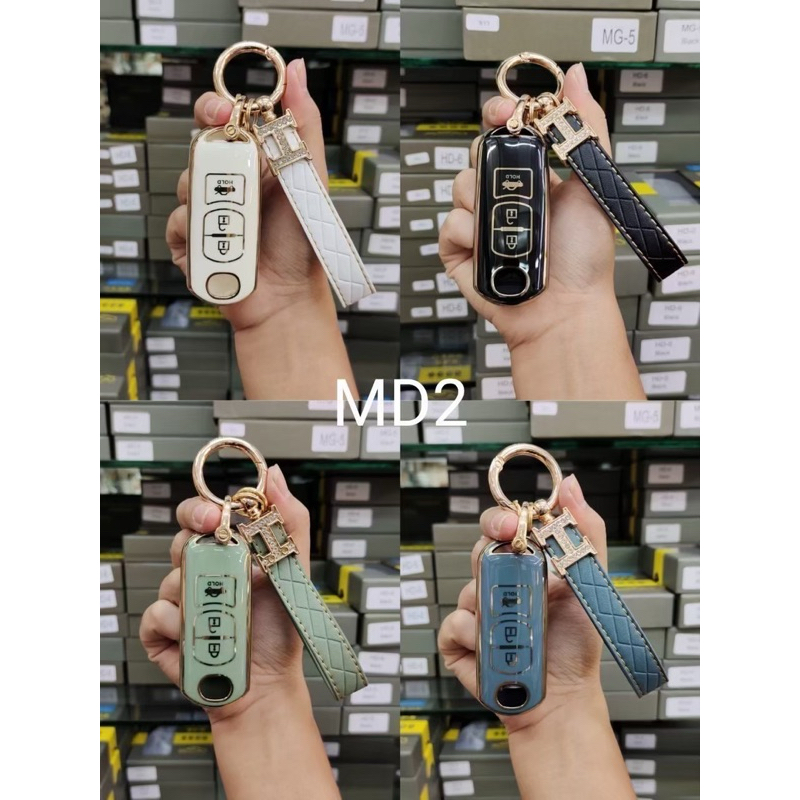Key Case TPU For MAZDA เคสTPU (พร้อมพวงกุญแจ) ตรงรุ่น Mazda2 Skyactiv Cx-5 มาสด้า5ประตู กุญแจ3ปุ่ม