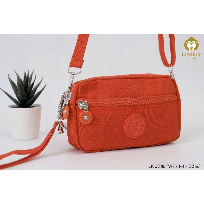 🎒💼👛กระเป๋าทรงถือ+สะพายข้าง ผ้าร่ม รุ่น LK-810 ขนาด 10"  มีทั้งหมด 6 ซิป