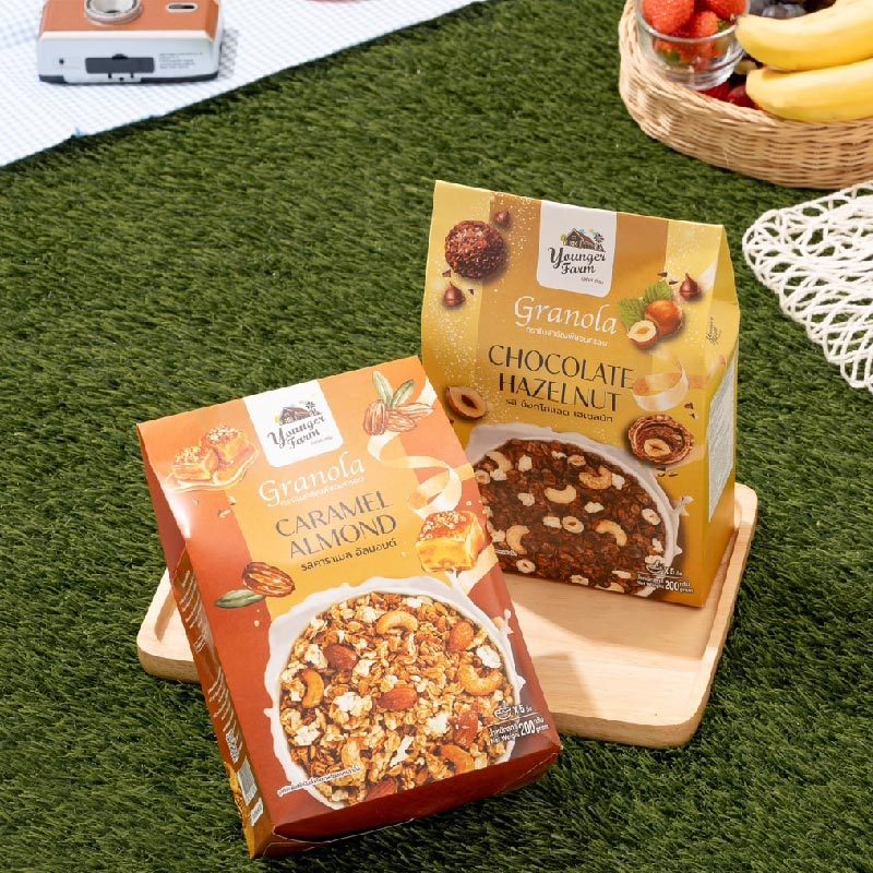 ส่งไว !!! Younger Farm กราโนล่า ธัญพืชอบกรอบ 2 รสชาติใหม่