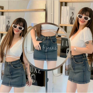 พร้อมส่ง* กระโปรงยีนส์ทรงAเอวสูงงานป้ายBB Jeans(ไม่มีกางเกง)…