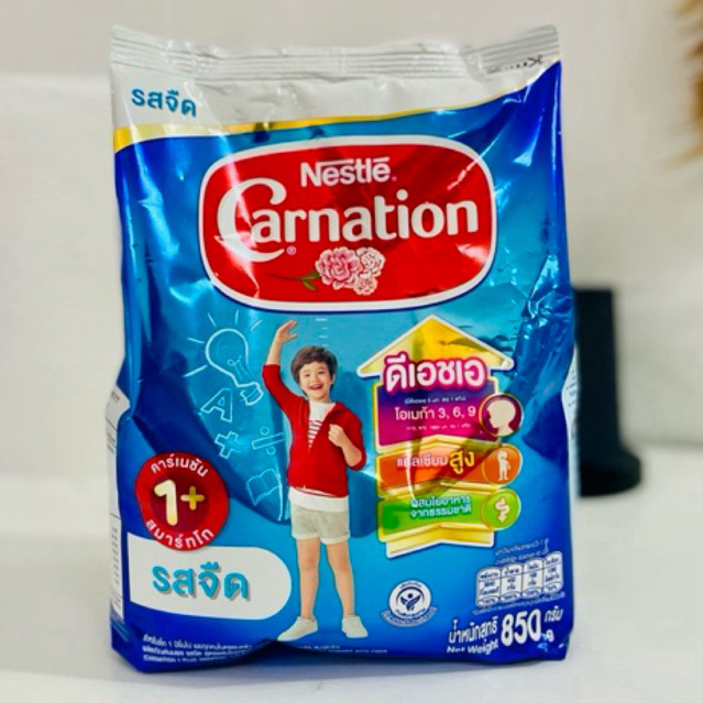 นมผงคาร์เนชั่น รสจืด  canation ขนาด 850ก. : 1 ถุง
