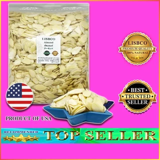 อัลมอนด์สไลด์ ดิบ เต็มแผ่น 250 กรัม Slices Almond Raw 250 g. AA+ สินค้านำเข้าจากอเมริกา สด ใหม่ สวย