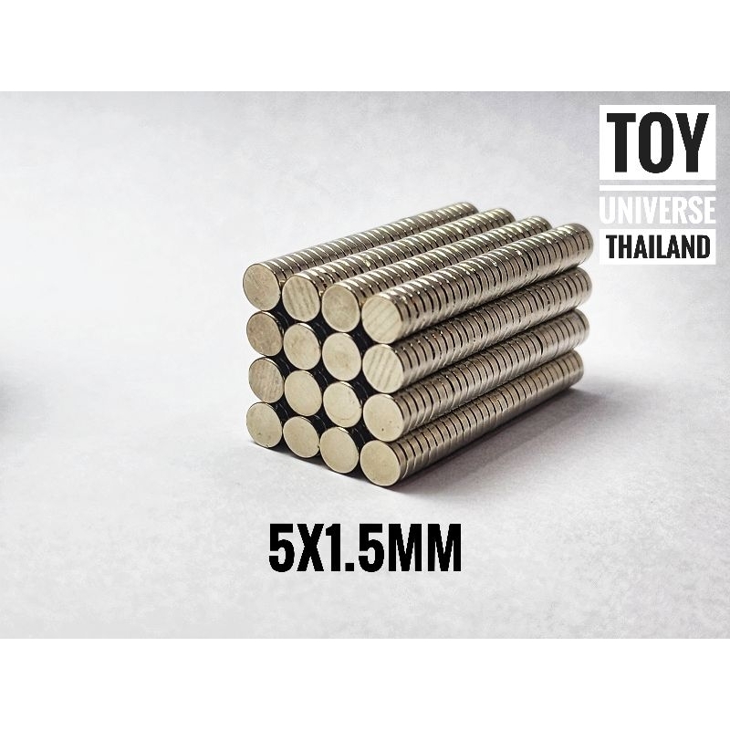 🟢⚪️แม่เหล็กจิ๋ว สำหรับทำโมเดล ขนาด 5x1.5 5x2mm (Magnet Neodymium 5x1.5 5x2mm N35)⚪️🟢
