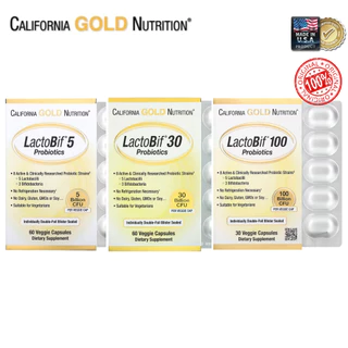 LactoBif Probiotics | ปรับลำไส้ เสริมภูมิคุ้มกัน | California Gold | 30/60 แคปซูล | แท้พร้อมส่ง