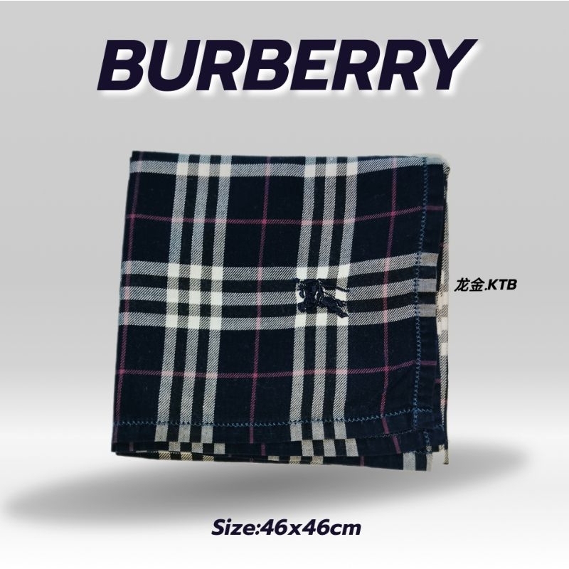 ผ้าเช็ดหน้าBurberryแท้มือสอง ญี่ปุ่น