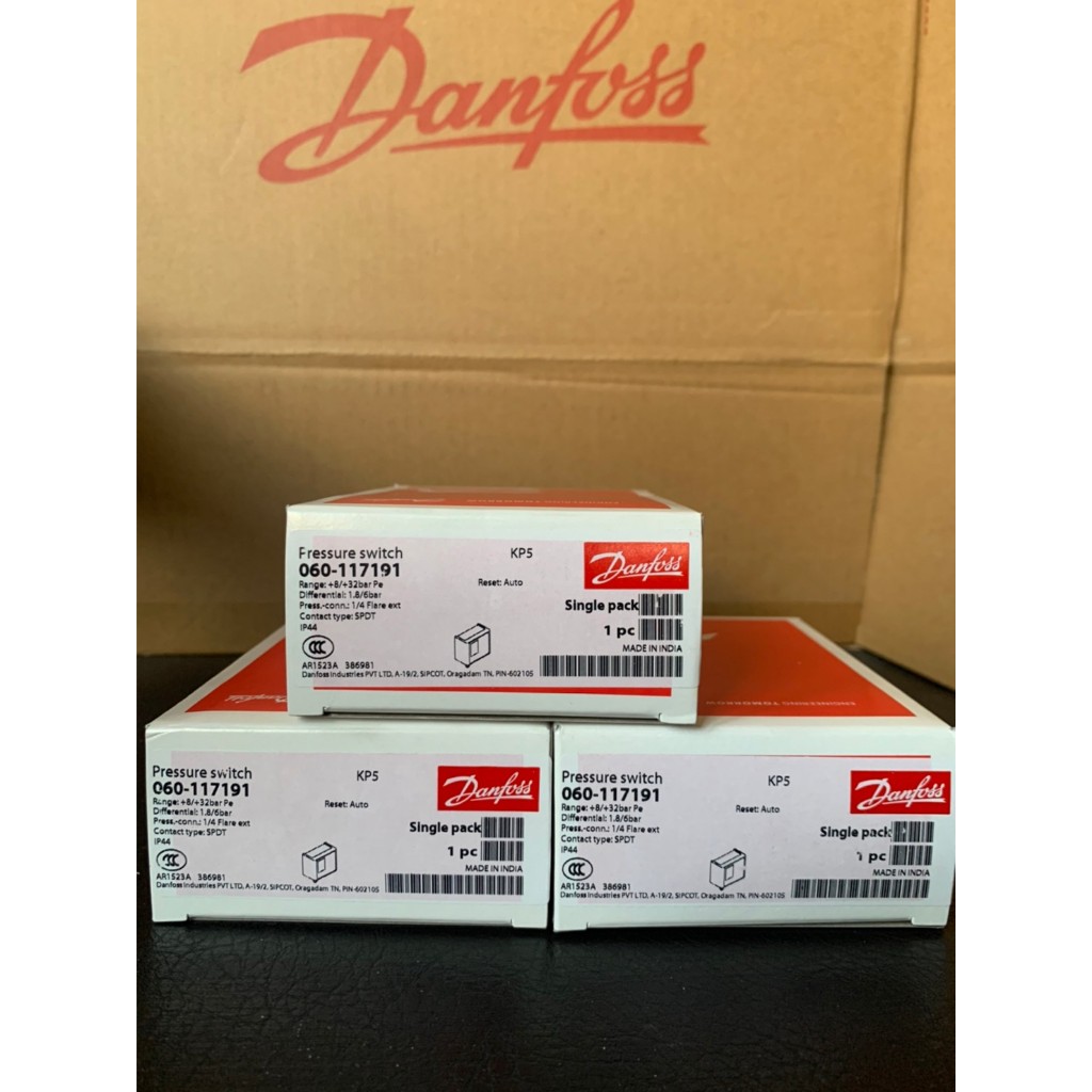 สวิทช์ควบคุมแรงดัน danfoss kp5 auto 060-117191