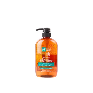 คุมะโนะ ฮอร์ส ออยล์ นอน ซิลิโคน รินซ์ อิน แชมพู 600 มล. Kumano Horse Oil Non Silicon Rinse In Shampoo แชมพูผสมครีมนวด