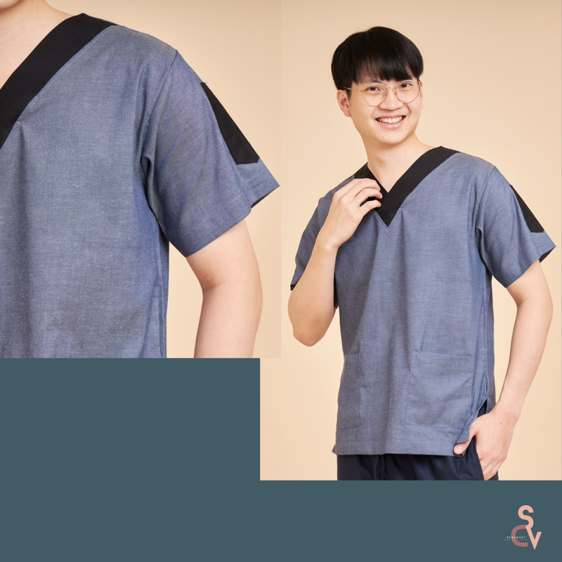 scrubvet: เสื้อสครับลายน้องหมี (เฉพาะเสื้อ)