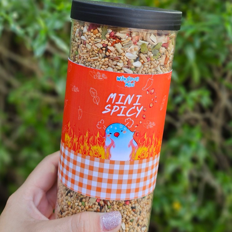 อาหารนก Mini Spicy แซ่บซี้ดกรี๊ดแน่นอน whylovemini