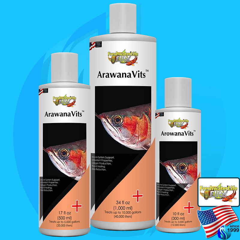 FreshwaterLifeElite ArowanaVits วิตามิน ปลาอะโรวาน่า เร่งสี ป้องกันโรค เพื่อปลาที่แข็งแรง สมบูรณ์ ไม่มีส่วนผสมเสตียรอยด์