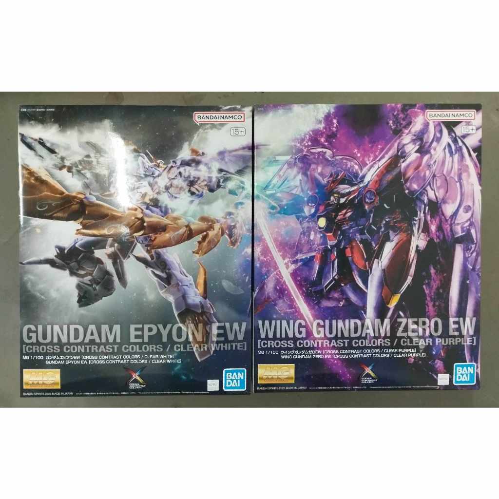 Set MG 1/100 Wing Gundam Zero EW Ver. Ka  Clear Purple & Epyon Gundam Clear White (Cross Contrast Co