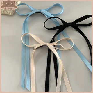 [พร้อมส่ง] โบว์ติดผมเส้นซ้อนสีพื้น มี 7 สี น่ารักมินิมอล สไตล์เกาหลี ติดได้หลายลุคหลายโอกาส : MiniMilwʕ•ᴥ•ʔ