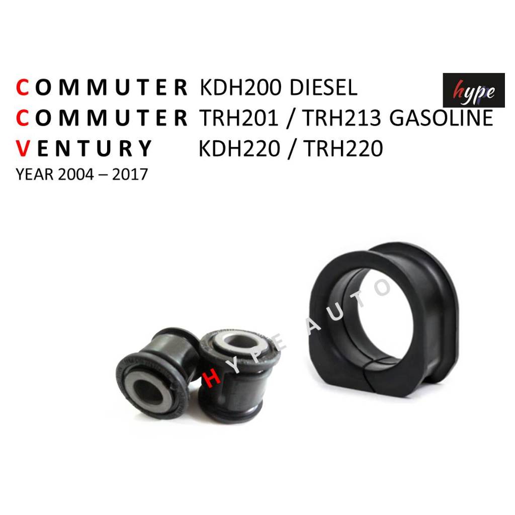 *** SET *** ยางรัดแร็ค + บูชขาแร็ค รถตู้ คอมมิวเตอร์ COMMUTER 2.5 - 3.0 ดีเซล KDH / 2.7 เบนซิน TRH / เวนจูรี ปี 04-17