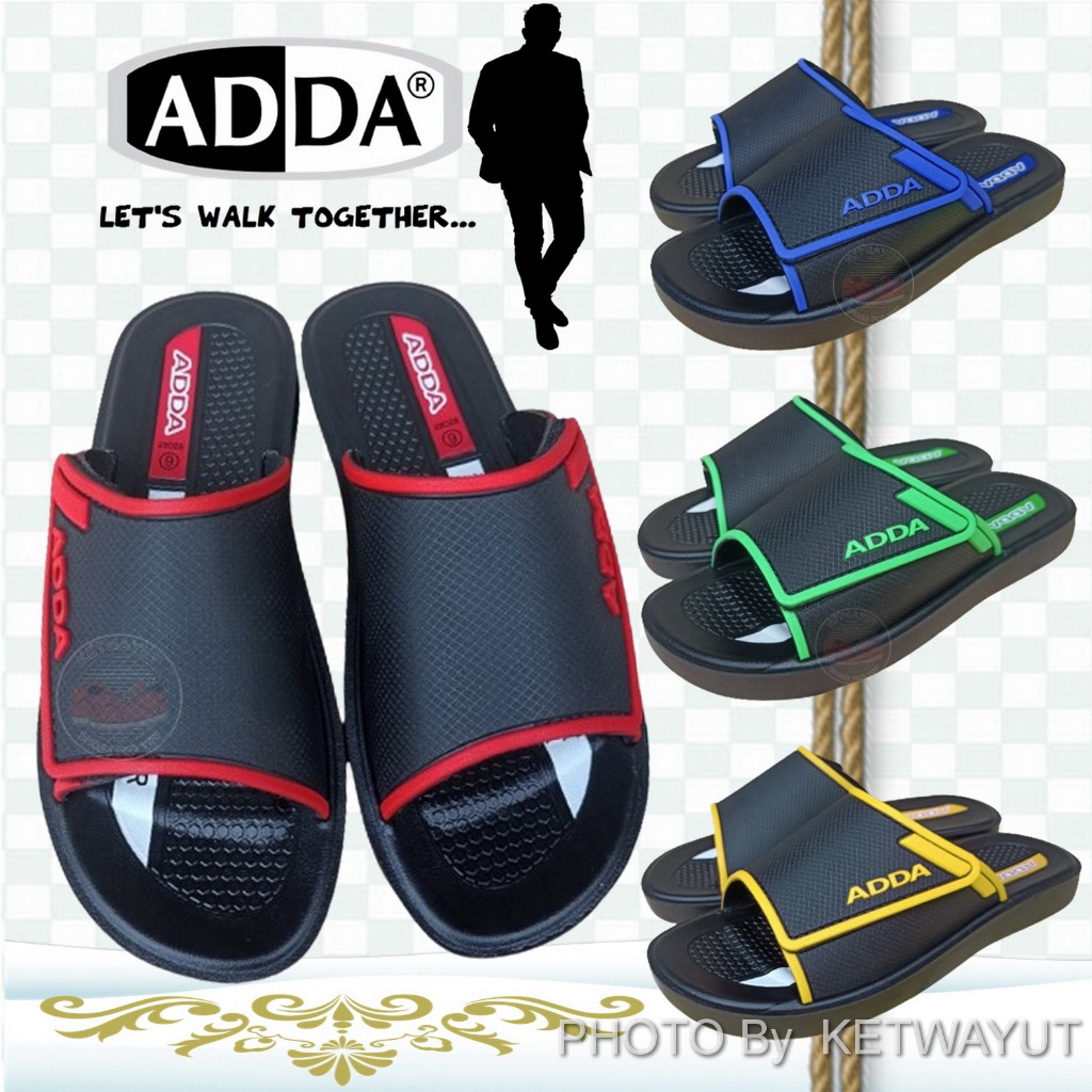 รองเท้าแตะแบบสวม ผู้ชาย รองเท้าผู้ชาย adda 92C67