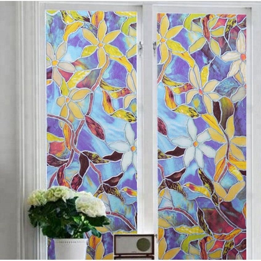 PVC ฟิล์มสุญญากาศติดกระจกบ้าน แบบสุญญากาศ ลายฝ้าขุ่น ฟิล์มฝ้าติดกระจก เพิ่มความเป็นส่วนตัว window film - รูปที่ 4