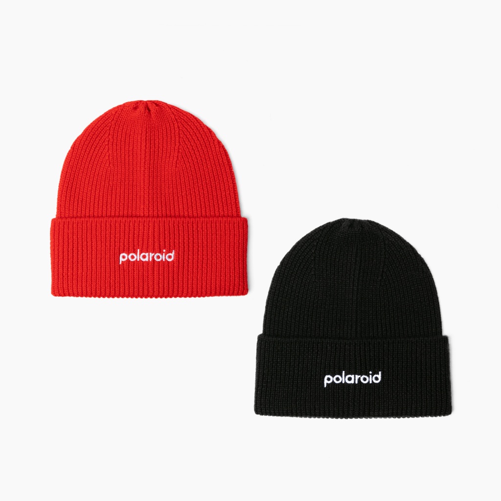 Polaroid หมวกบีนนี่ปักลายโลโก้ Polaroid