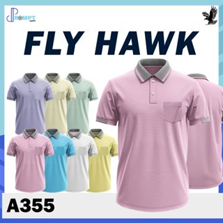เสื้อโปโลชาย เสื้อคอปกแขนสั้น เสื้อโปโลสีพื้น FLY HAWK รุ่น …