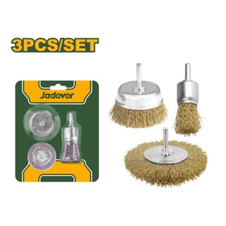 JADEVER แปรงลวดทองเหลือง 3 ตัวชุด รุ่น JDCE6402 / ชุดแปรงลวด…