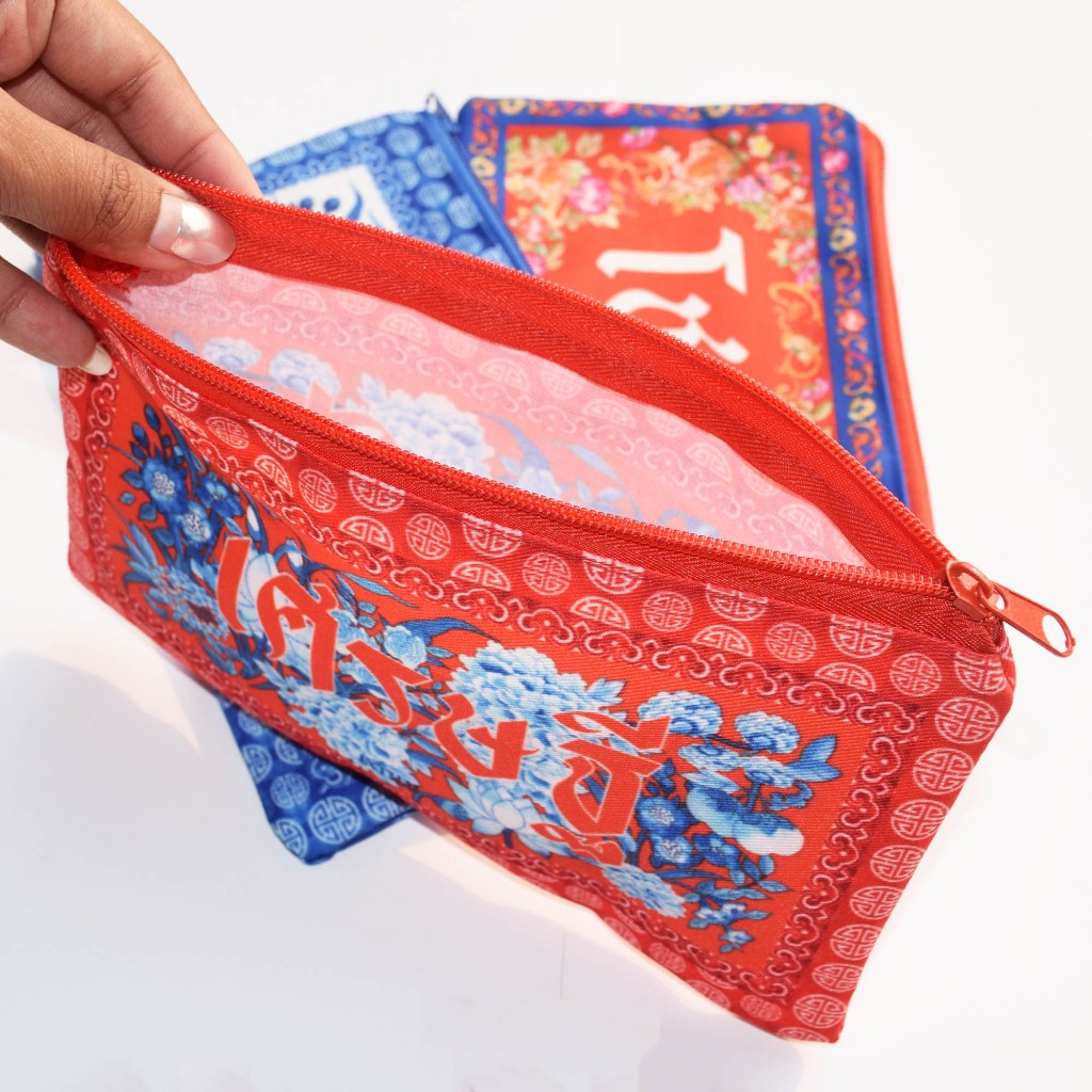 INTHAI กระเป๋าใส่เงิน อั่งเปา ขนาด 5x9 นิ้ว ใส่ธนบัตร ตรุษจีน กระเป๋าคำมงคล โชคดี เศรษฐี ร่ำรวย ของขวัญมงคล - รูปที่ 6