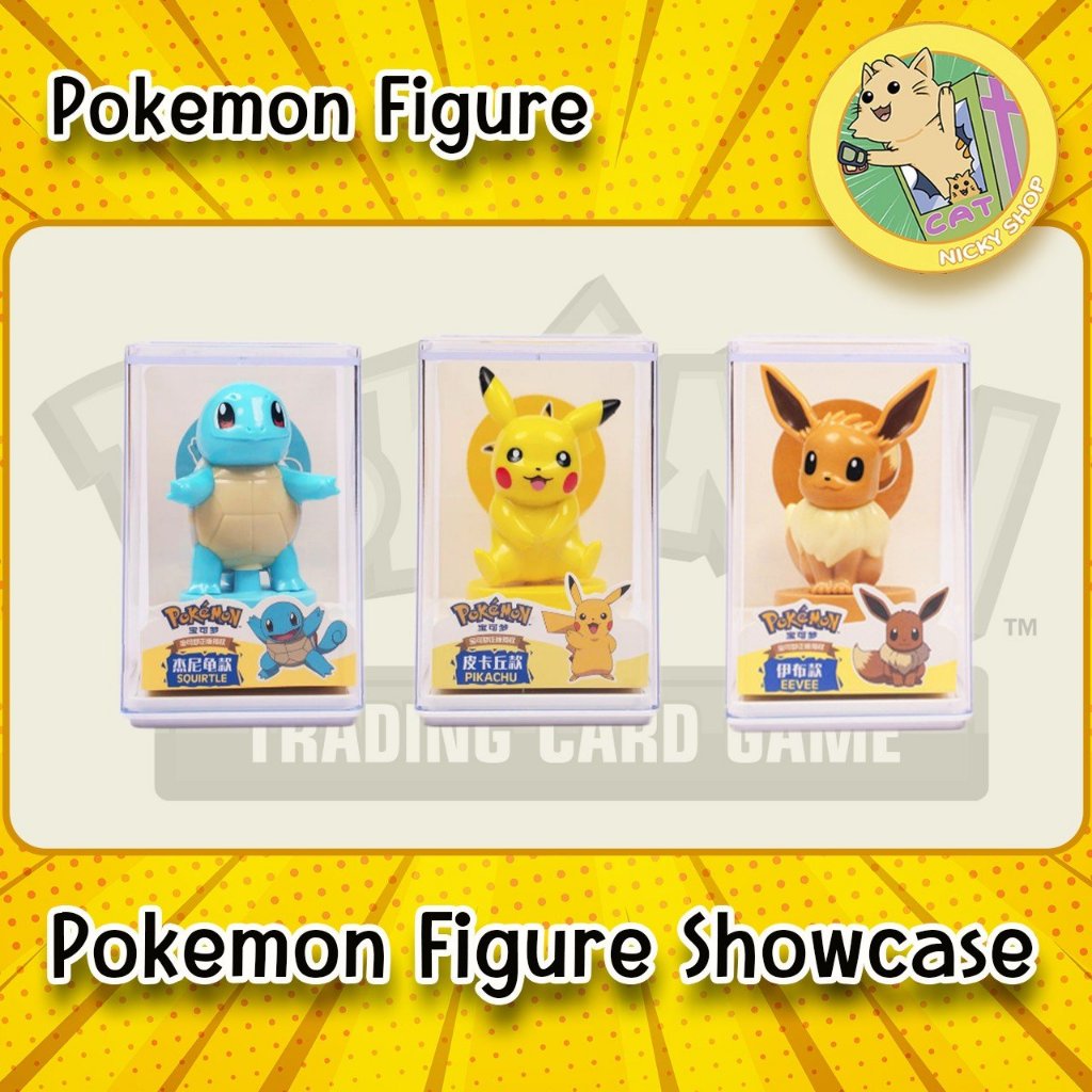 Pokemon Figure Showcase *Pikachu* , *Eevee* , *Squirtle*