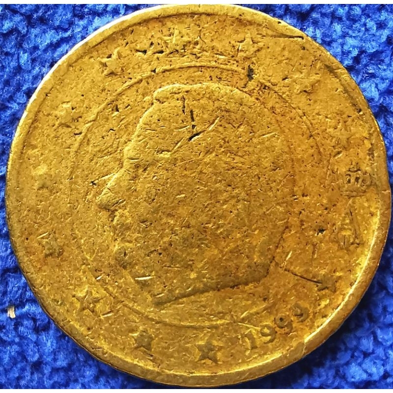 เหรียญ​​ เบลเยี่ยม​ Belgium, ยูโร, 50 Euro Cent,​ใช้แล้ว, #​1259E