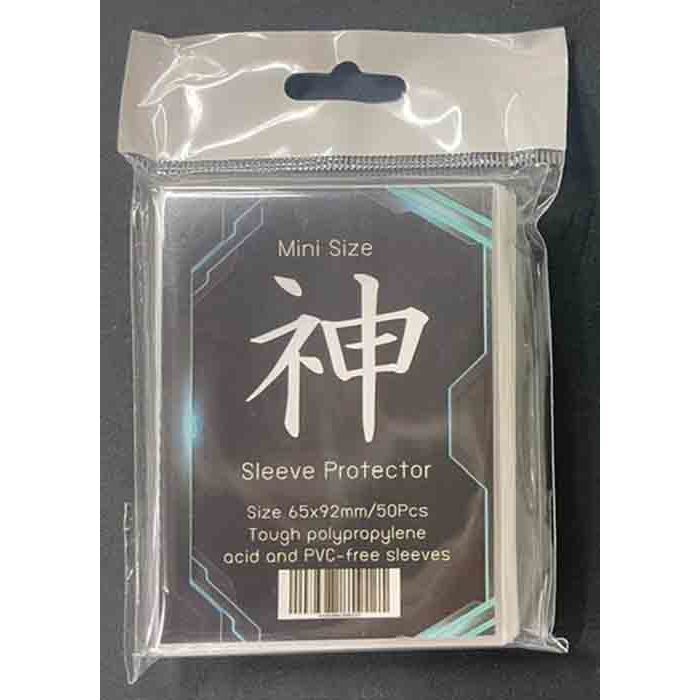 Sleeve [Mini]งานจีน ขนาด 65x92 mm [ใส่การ์ดบัดดี้] [คลุม sleeveแวนการ์ด] [หน้าใสหลังขุ่น] [50 ซอง]