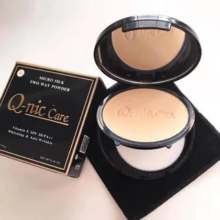 แป้ง คิวนิคแคร์ Q-nic Care Micro Silk Two Way Powder แป้ง ตลับจริง มีกระจก SPF30/PA++ ขนาด 13 g.