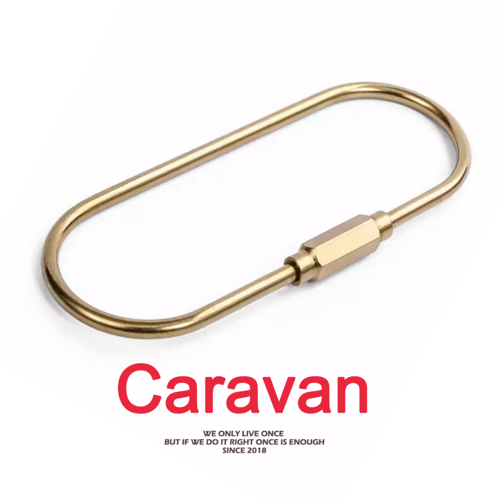 Caravan Crew Keychain 9cm brass material พวงกุญแจ วัสดุทองเหลือง