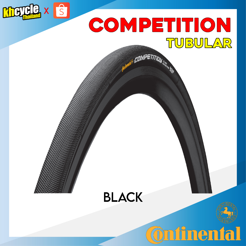 ยางจักรยาน Continental competition black/black 28x22mm (Tubular, ยางฮาฟ)