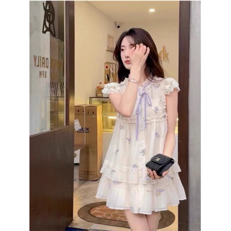 sirin studioเดรสดอกลาเวนเดอร์B122