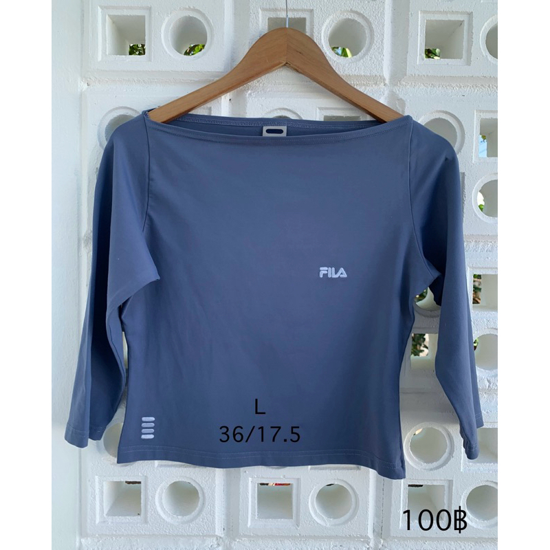 เสื้อ FILA เสื้อครอป/ เอวลอย ผ้ากีฬา ป้ายไซด์ L