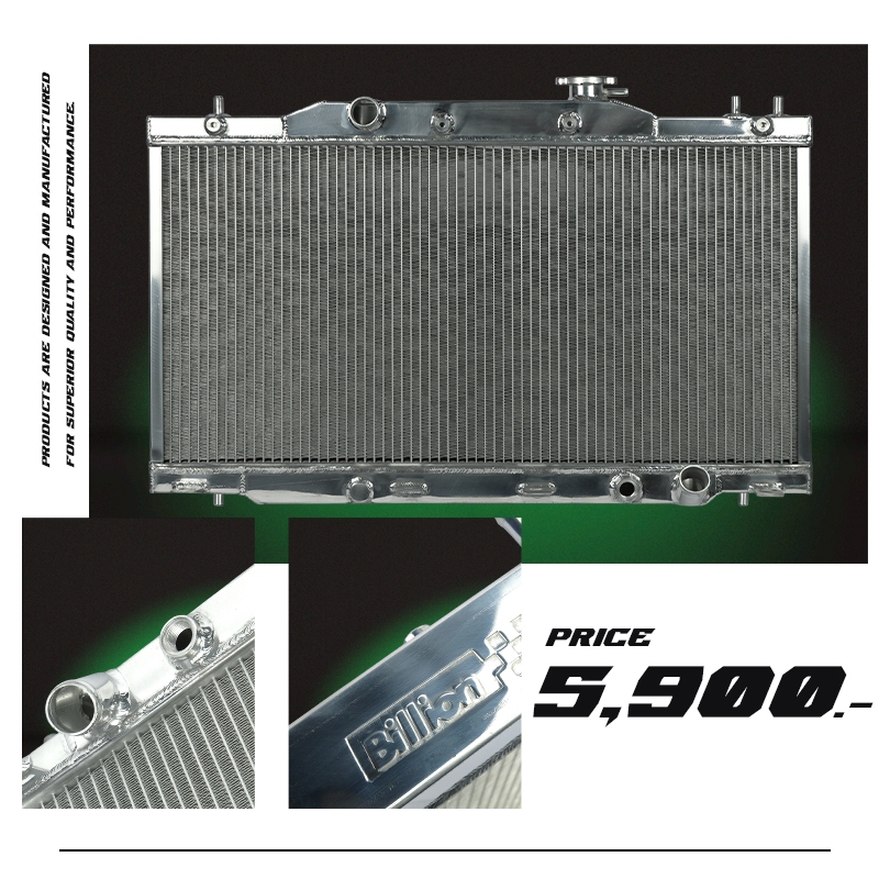 BILLION 2-ROW FULL ALUMINUM RADIATOR COMPATIBLE WITH HONDA INTEGRA DC5 (MT) #หม้อน้ำBILLION