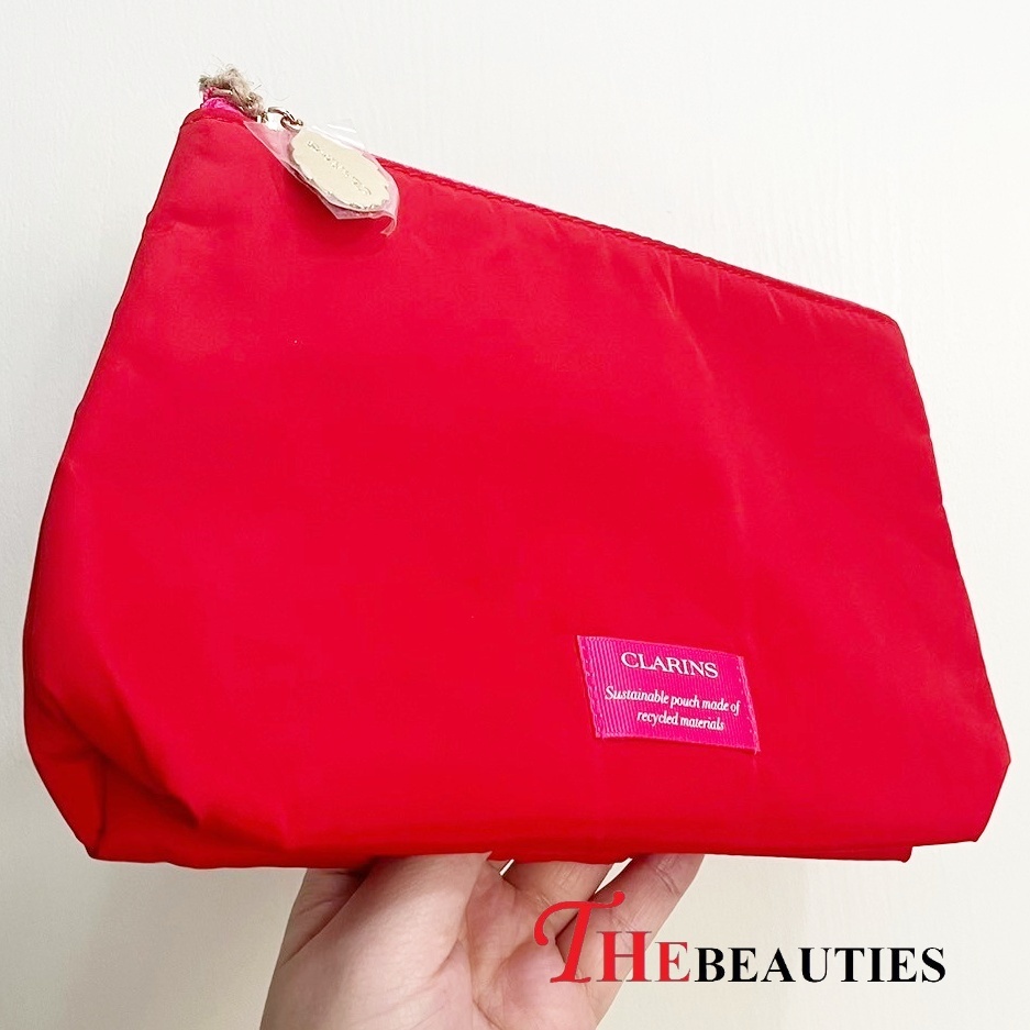 ✅ CLARINS COSMETIC BAG  กระเป๋าเครื่องสำอางค์ ( สินค้าเป็นของแท้จากเคาท์เตอร์ )  Clarins กระเป๋า เคร